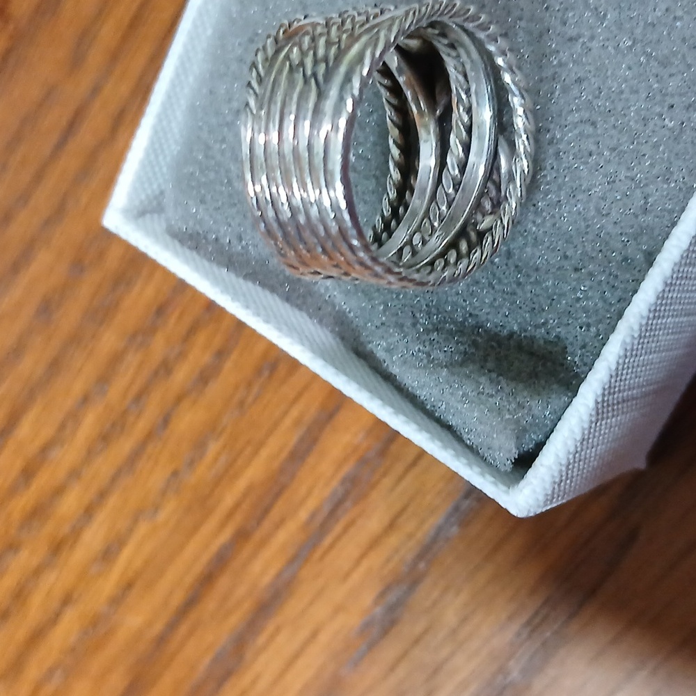 David Yurman Authentic Diamond Crossover Ring - Picture 6 of 6